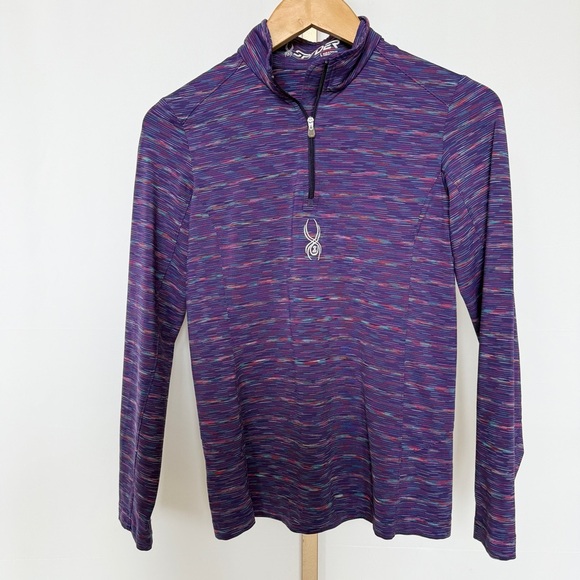 Spyder Tops - Spyder Women's Purple Turtleneck Long Sleeve Top Size L Stretch Outdoor Casual